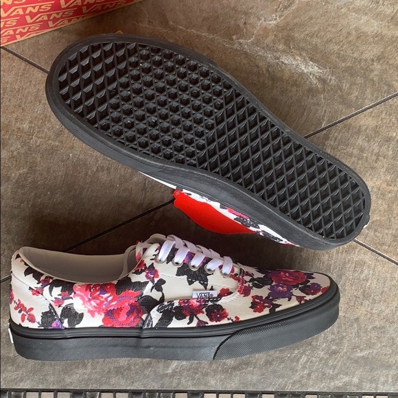 VANS ERA FLORALS BLACK/WHITE men’s - Picture 5 of 16
